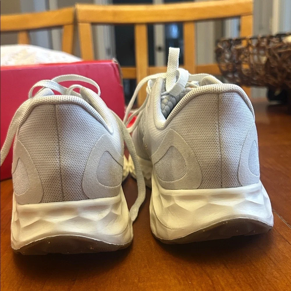 New Balance White Athletic Running Shoes